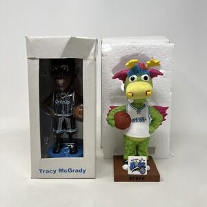 Tracy McGrady Orlando Magic Talking & Stuff The Magic Dragon Bobblehead Lot